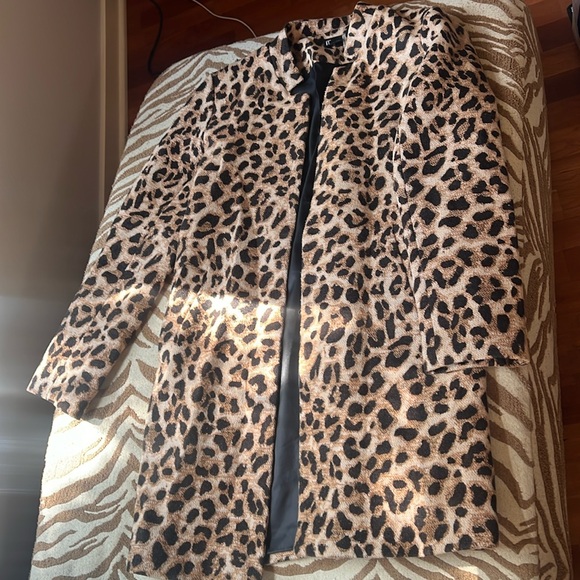 Perfect Condition Leopard Cheetah Peacoat Blazer Womens - Love Token - Picture 1 of 3